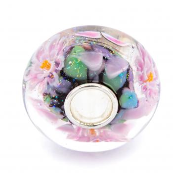 Heritage Flowerpainting Donut - Elfbeads Glass